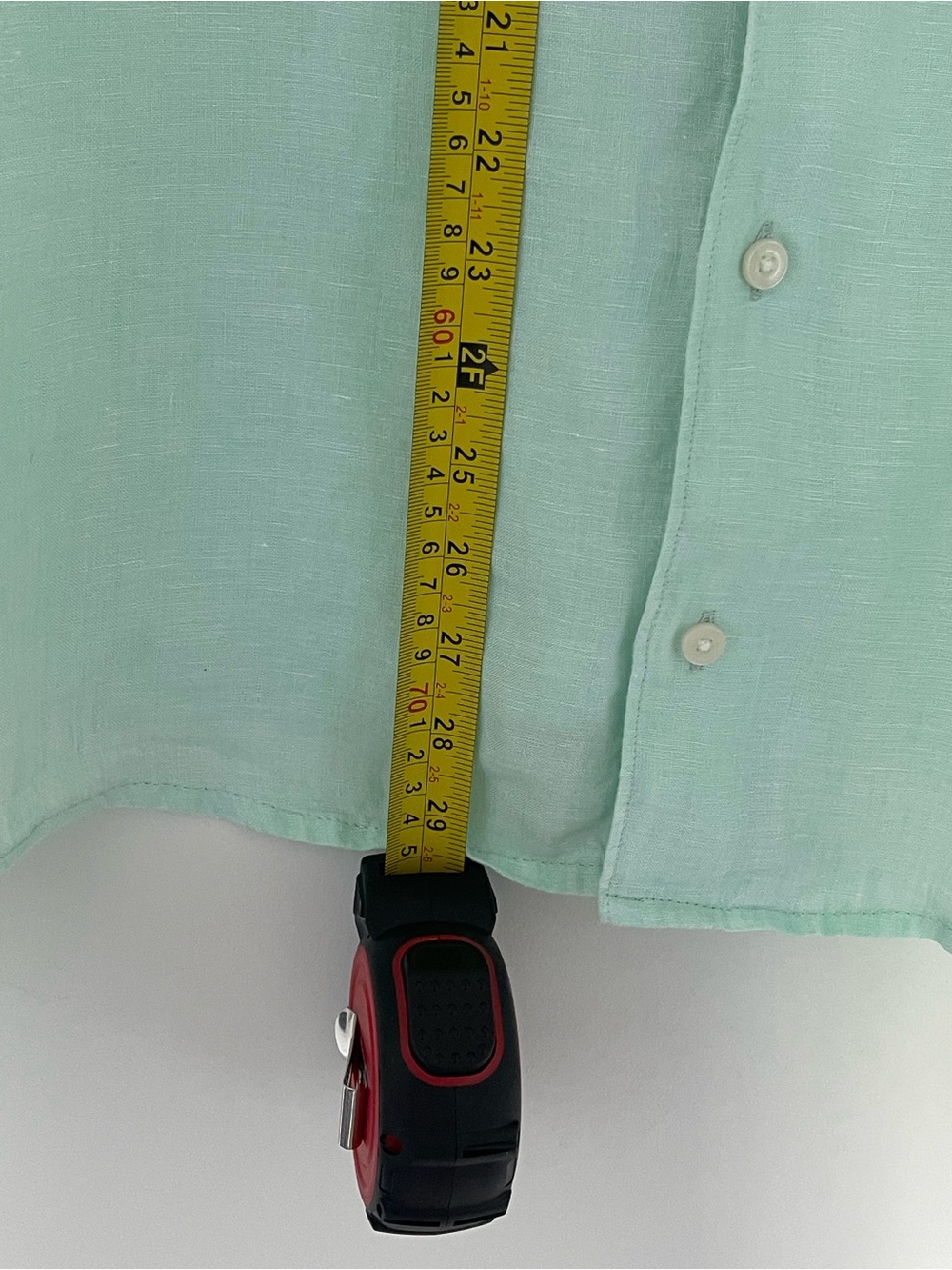NEW Uniqlo Light Mint Button-Down Long Sleeve Shirt Unisex Short length Casual - Picture 7 of 12